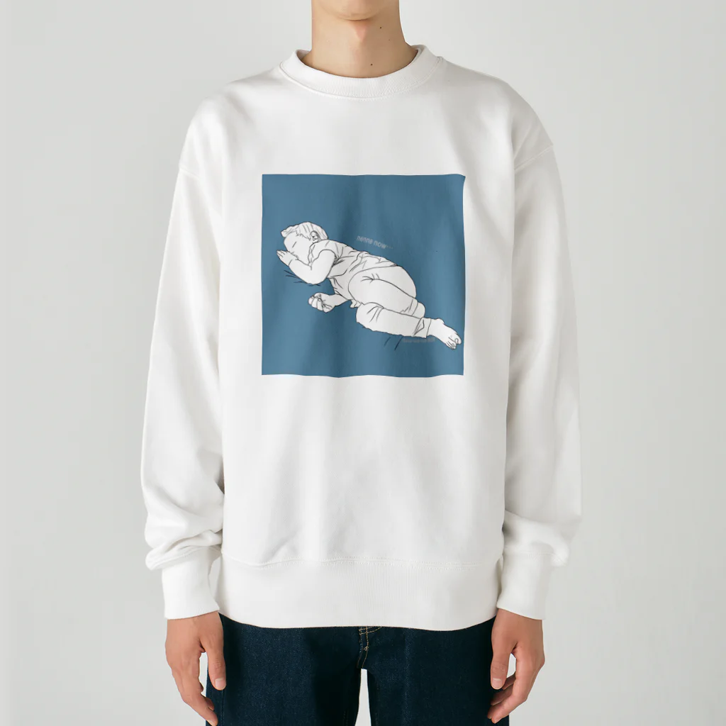 シュールな似顔絵工房のねんねnow Heavyweight Crew Neck Sweatshirt