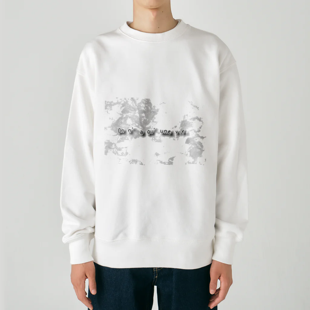 ばばばのばのOn n’a qu’une vie. Heavyweight Crew Neck Sweatshirt