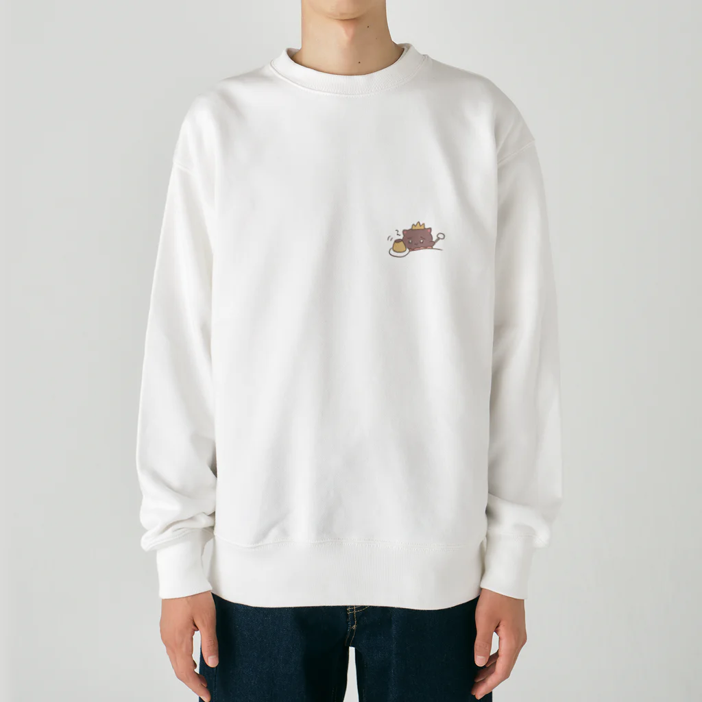 結城しぇり🐾🐈🎀のぱんぺい、ぷりんつんつん Heavyweight Crew Neck Sweatshirt