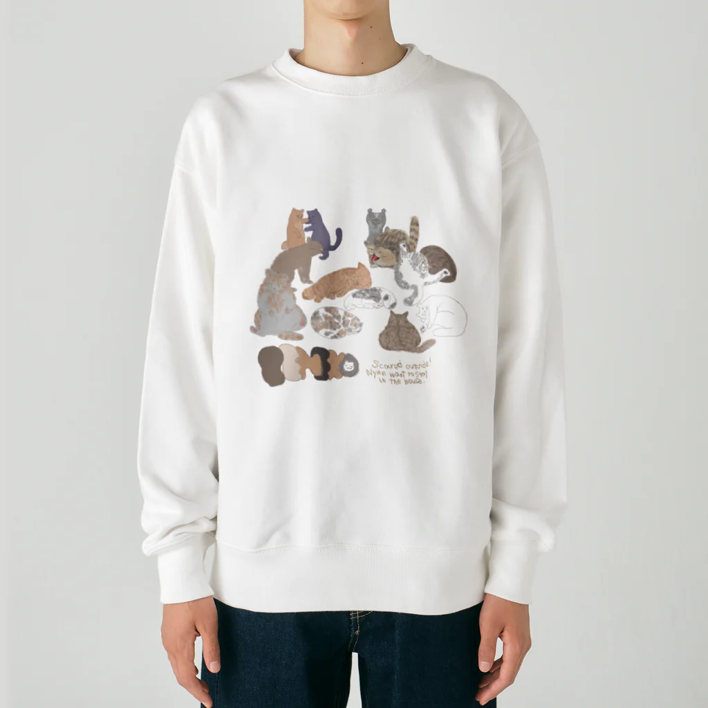 ktmの家に居たい猫 Heavyweight Crew Neck Sweatshirt