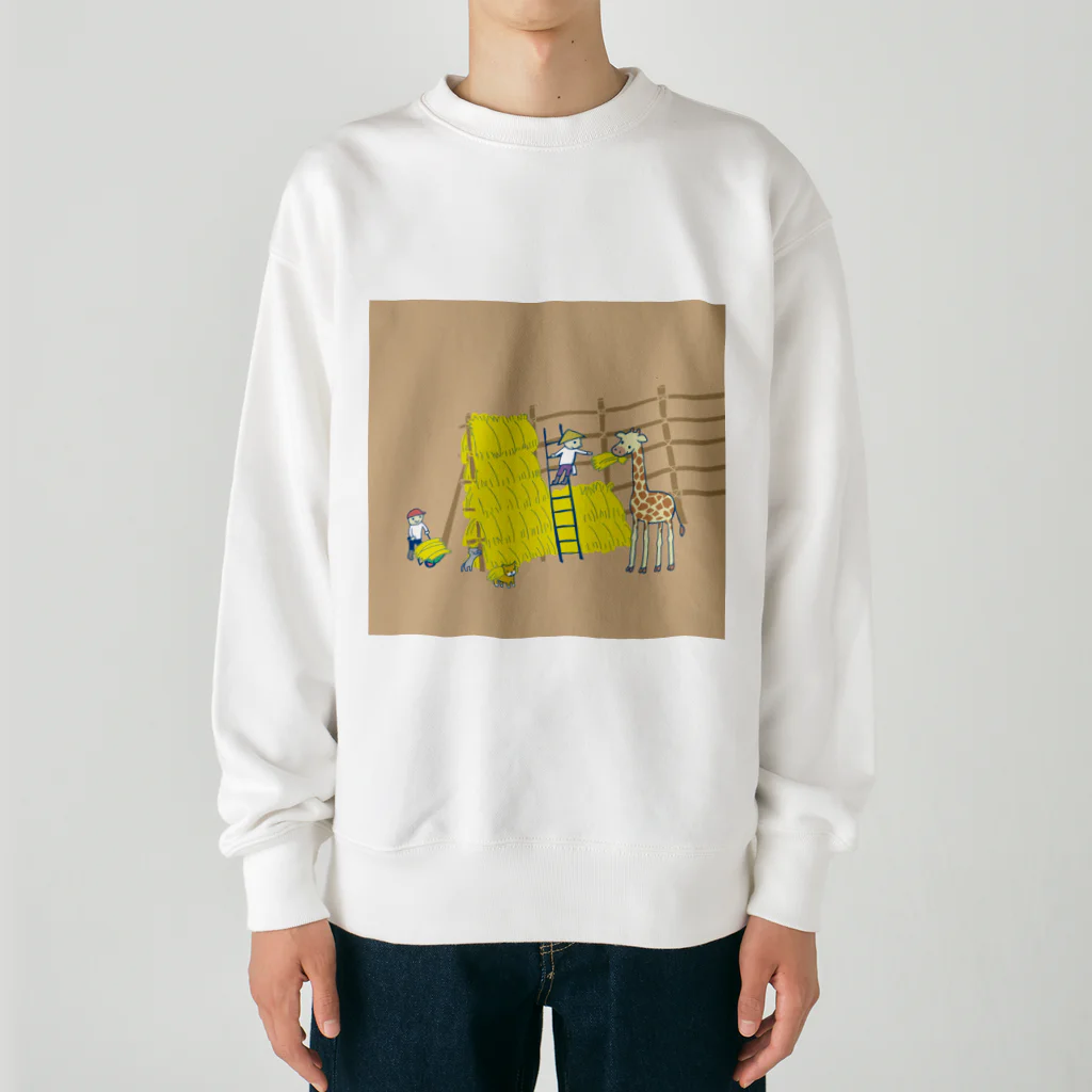 はやし企画のはざかけを手伝うキリン Heavyweight Crew Neck Sweatshirt