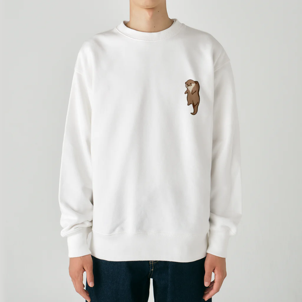 綾錦工房 りこりすのほされカワウソ Heavyweight Crew Neck Sweatshirt