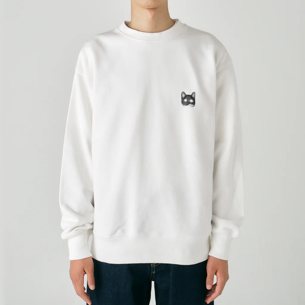 ピタゴラスおじさん♪の目が光ってる！！♪猫のうにちゃん♪ Heavyweight Crew Neck Sweatshirt