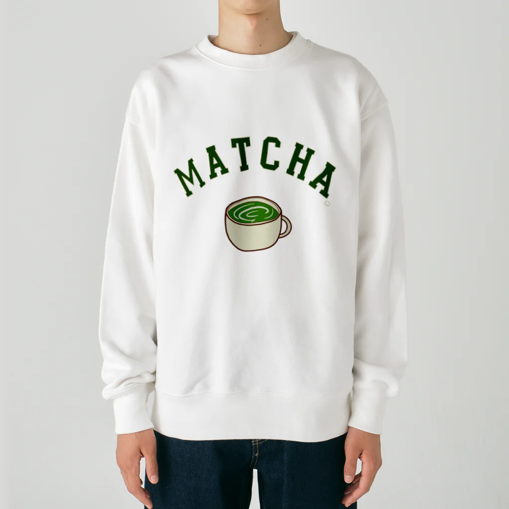 けいすけ_まちゃおの抹茶ラテロゴ/Matcha Latté logo ヘビーウェイトスウェット