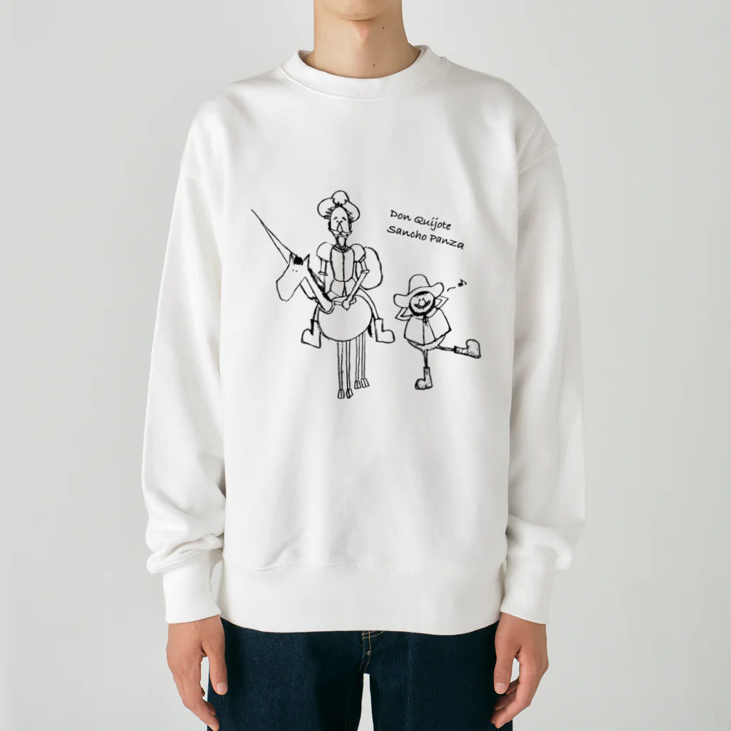 ポンコツリーナのお店のドン・キホーテとサンチョパンサ Heavyweight Crew Neck Sweatshirt