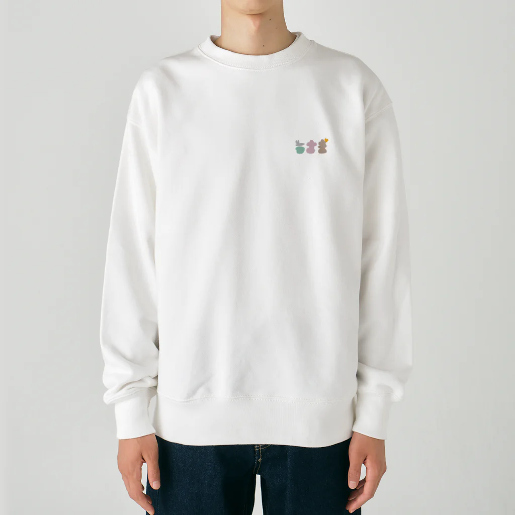 シャチホコポッポ隊のうさぎ Heavyweight Crew Neck Sweatshirt