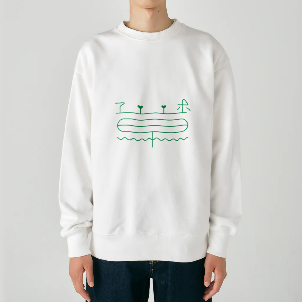 シャチホコポッポ隊のアホ草 Heavyweight Crew Neck Sweatshirt