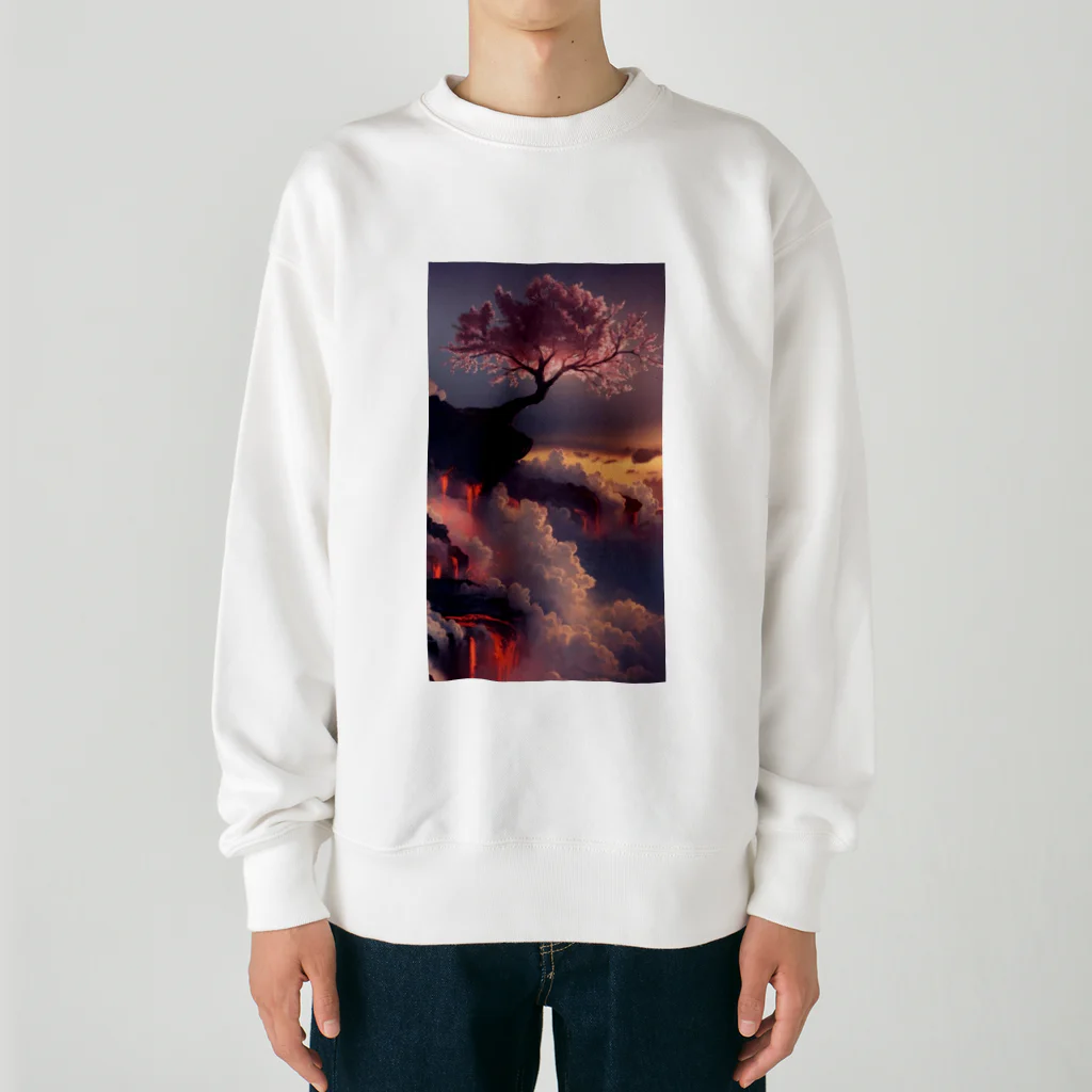 akamenoの桜 Heavyweight Crew Neck Sweatshirt