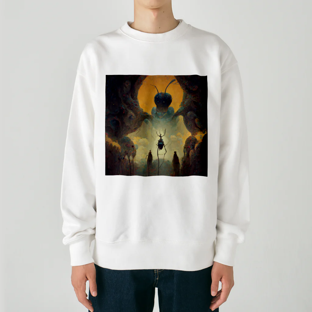 temple t-shirtshopのアリの神様 Heavyweight Crew Neck Sweatshirt