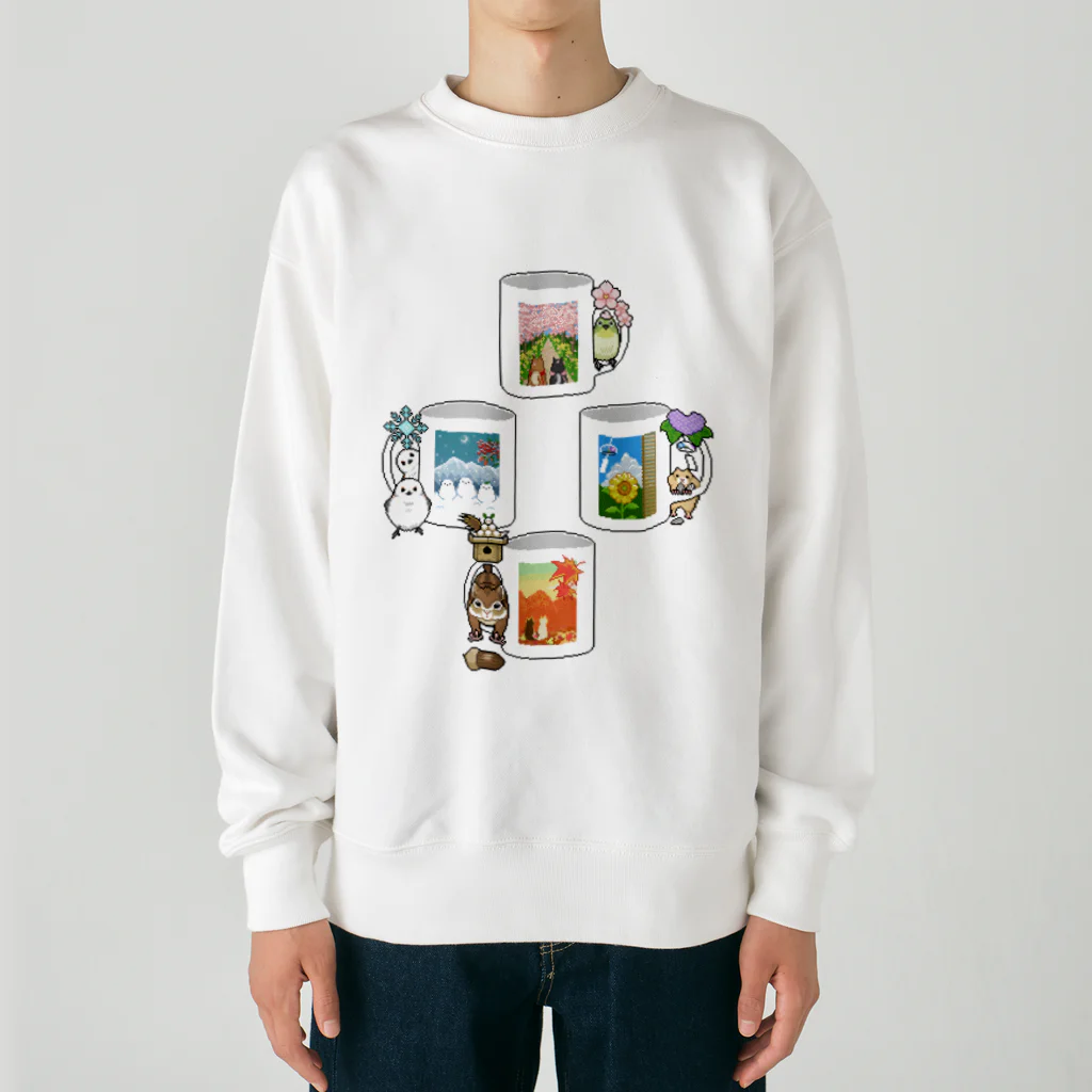 Happy Fluffy* ： 桜香*の四季マグ Heavyweight Crew Neck Sweatshirt