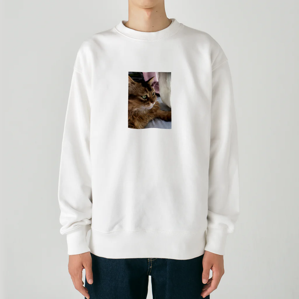 猫がいる生活のむぅちゃん Heavyweight Crew Neck Sweatshirt