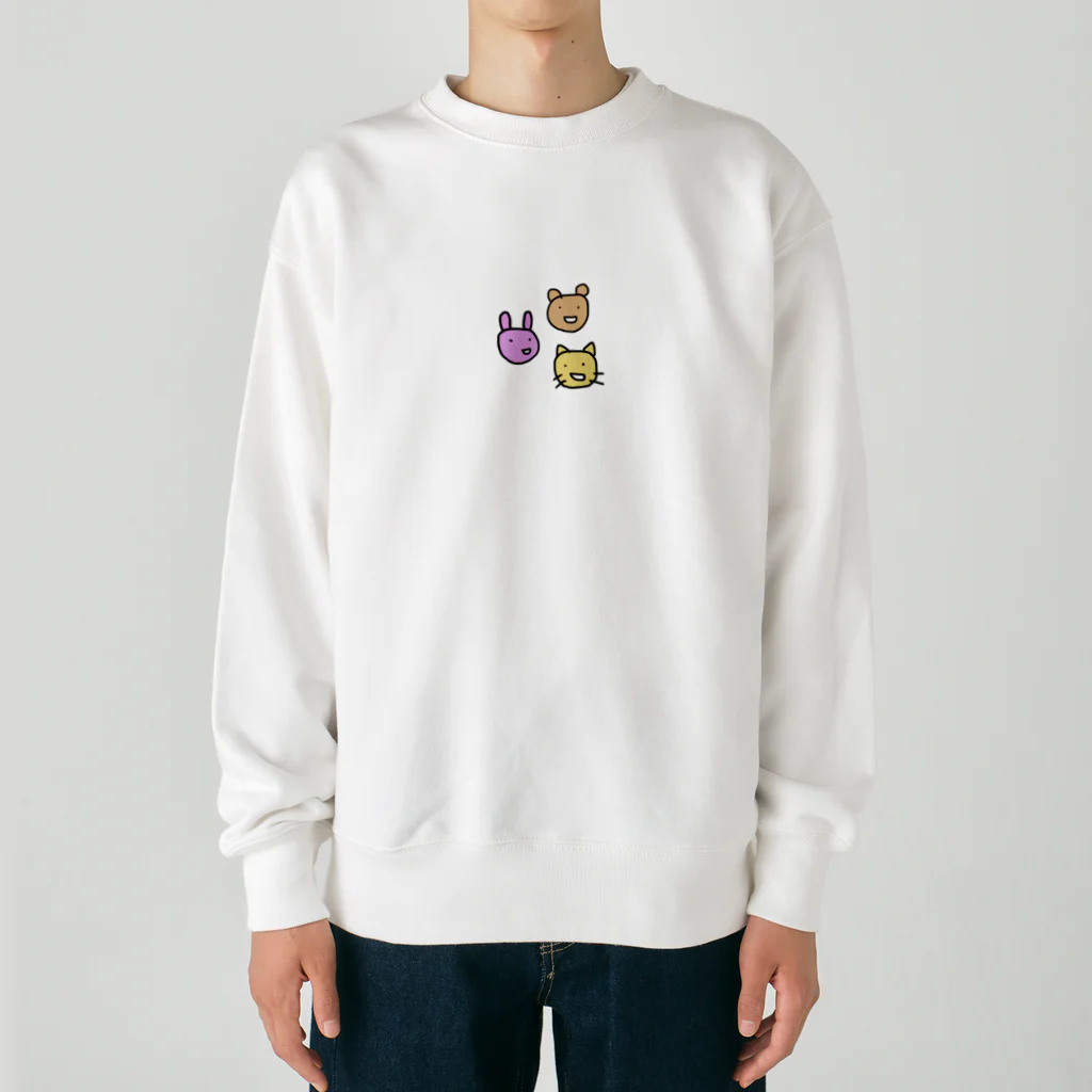 ゆるの動物たち。 Heavyweight Crew Neck Sweatshirt