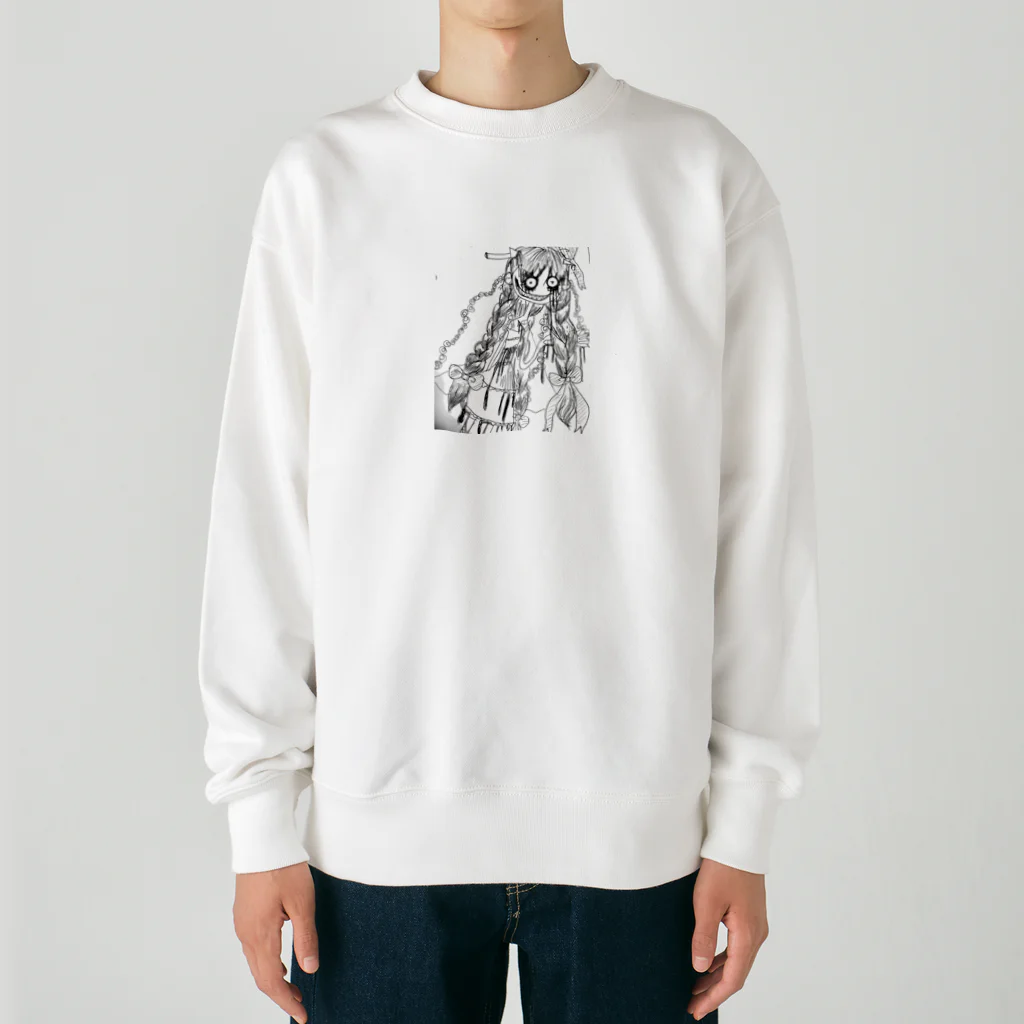 ぎゃめしょっぷのこわいおんなのひと Heavyweight Crew Neck Sweatshirt