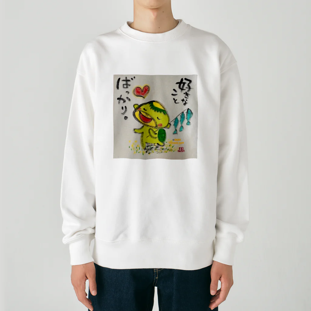 KIYOKA88WONDERLANDの好きなことばっかりカッパくん Heavyweight Crew Neck Sweatshirt