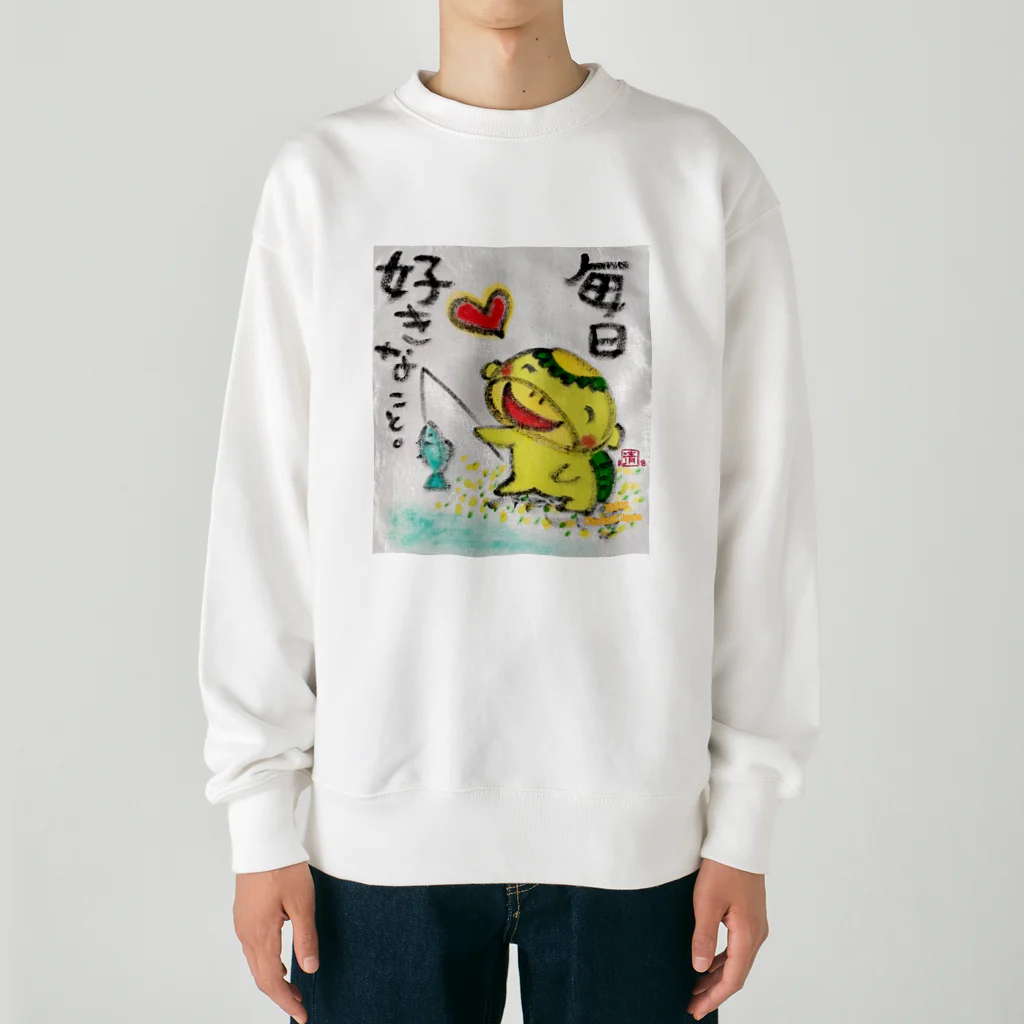 KIYOKA88WONDERLANDの毎日好きなことカッパくん Heavyweight Crew Neck Sweatshirt