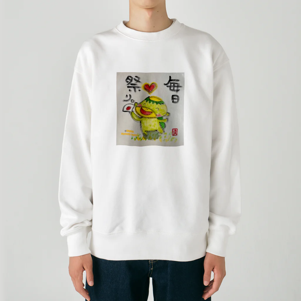 KIYOKA88WONDERLANDの毎日祭りカッパくん Heavyweight Crew Neck Sweatshirt