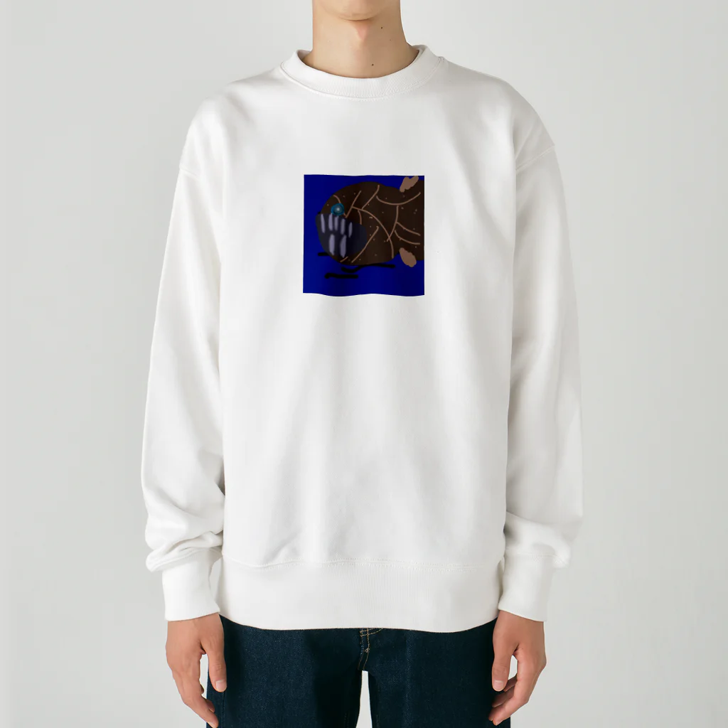 Akali_to_youのAkaliの深海魚シリーズ オニキンメミックス Heavyweight Crew Neck Sweatshirt