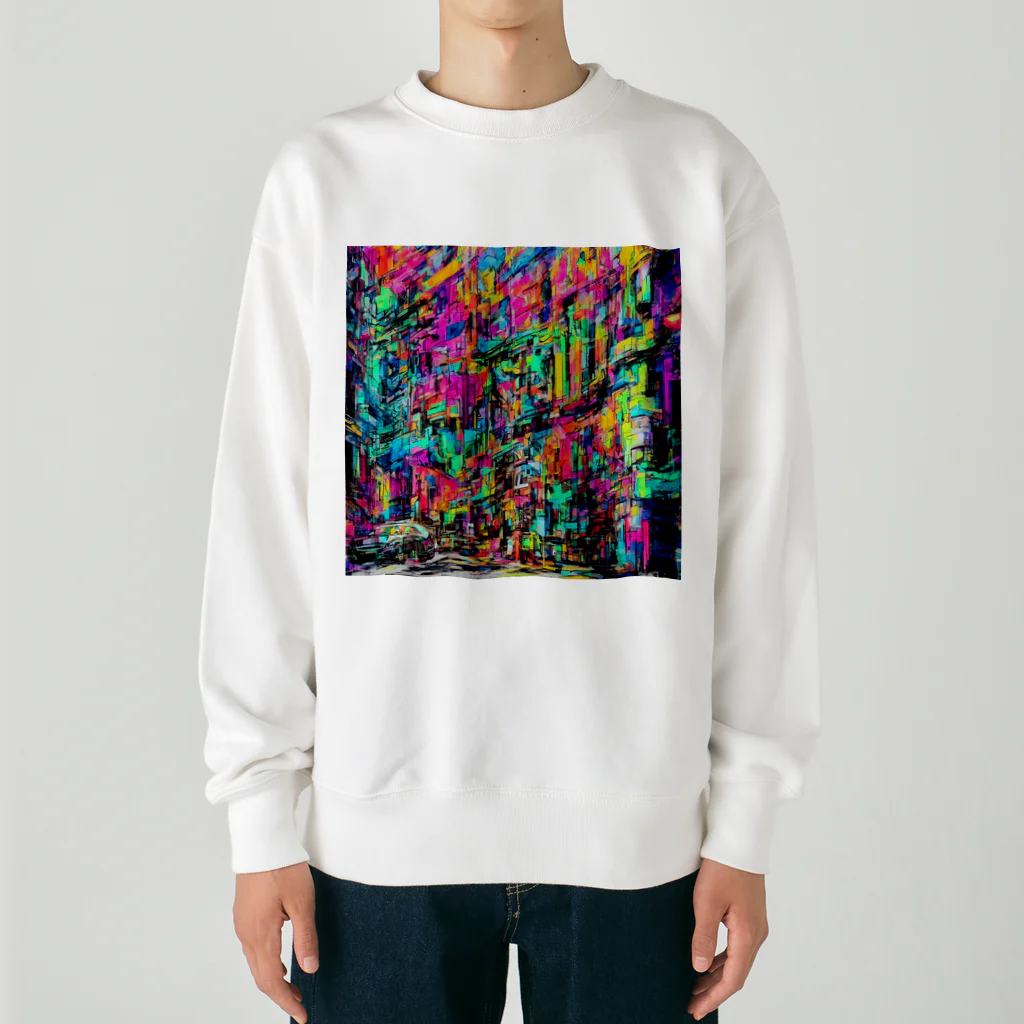 TakashiSの vivid gas station Heavyweight Crew Neck Sweatshirt