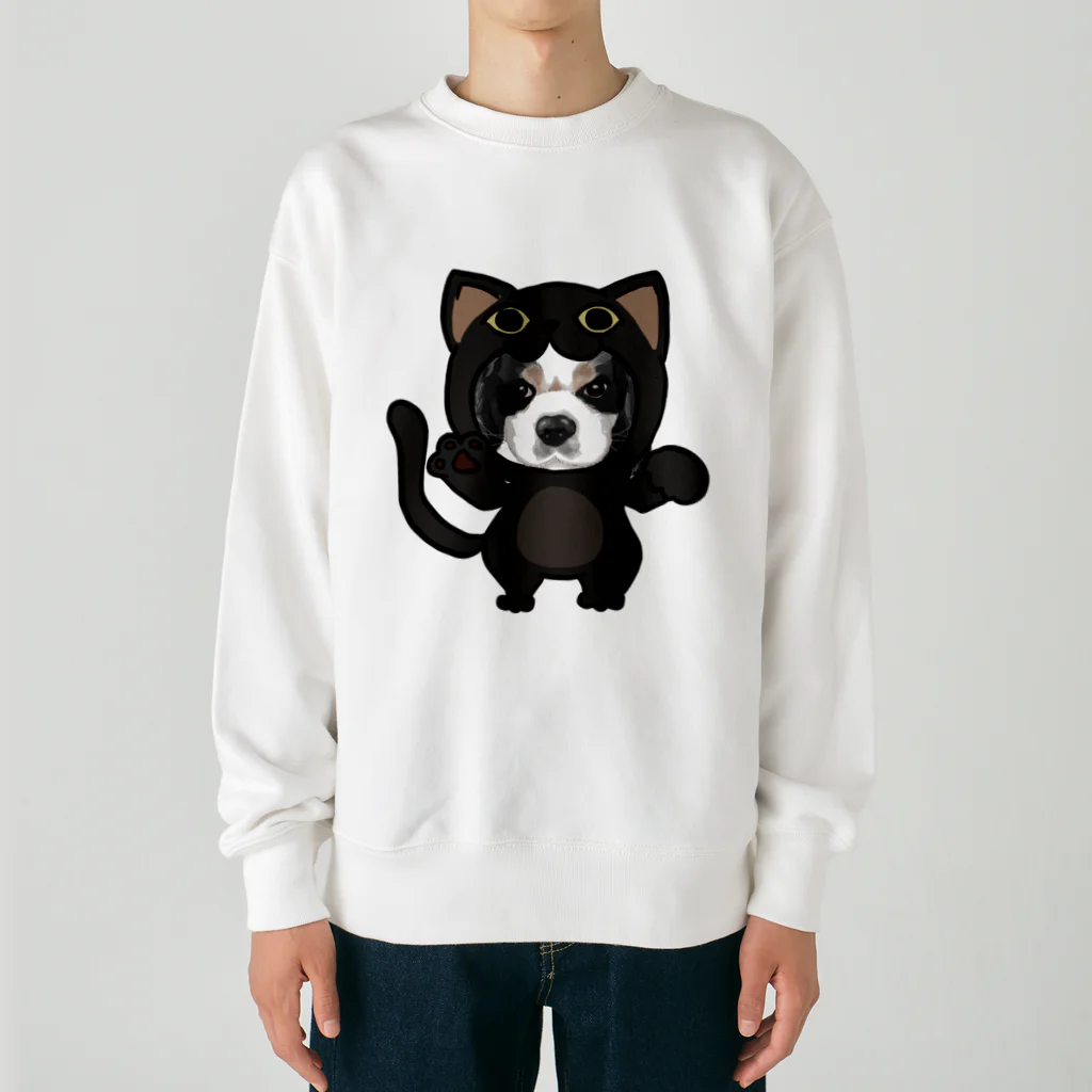 みきぞーん｜保護猫 ミッキー画伯と肉球とおともだちのmaruku Heavyweight Crew Neck Sweatshirt