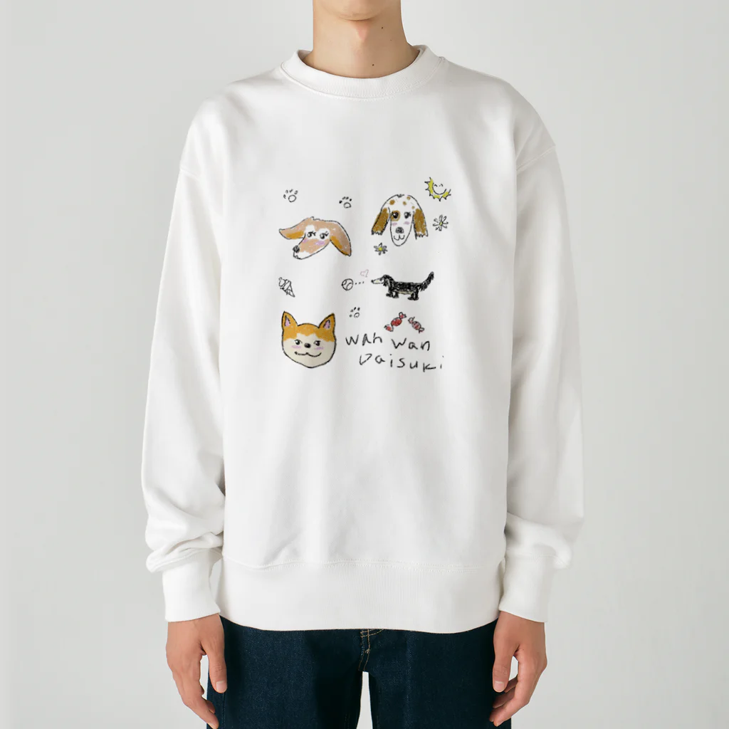 アウトドア大好き秋田犬の◇WanWanDaisuki◇ Heavyweight Crew Neck Sweatshirt