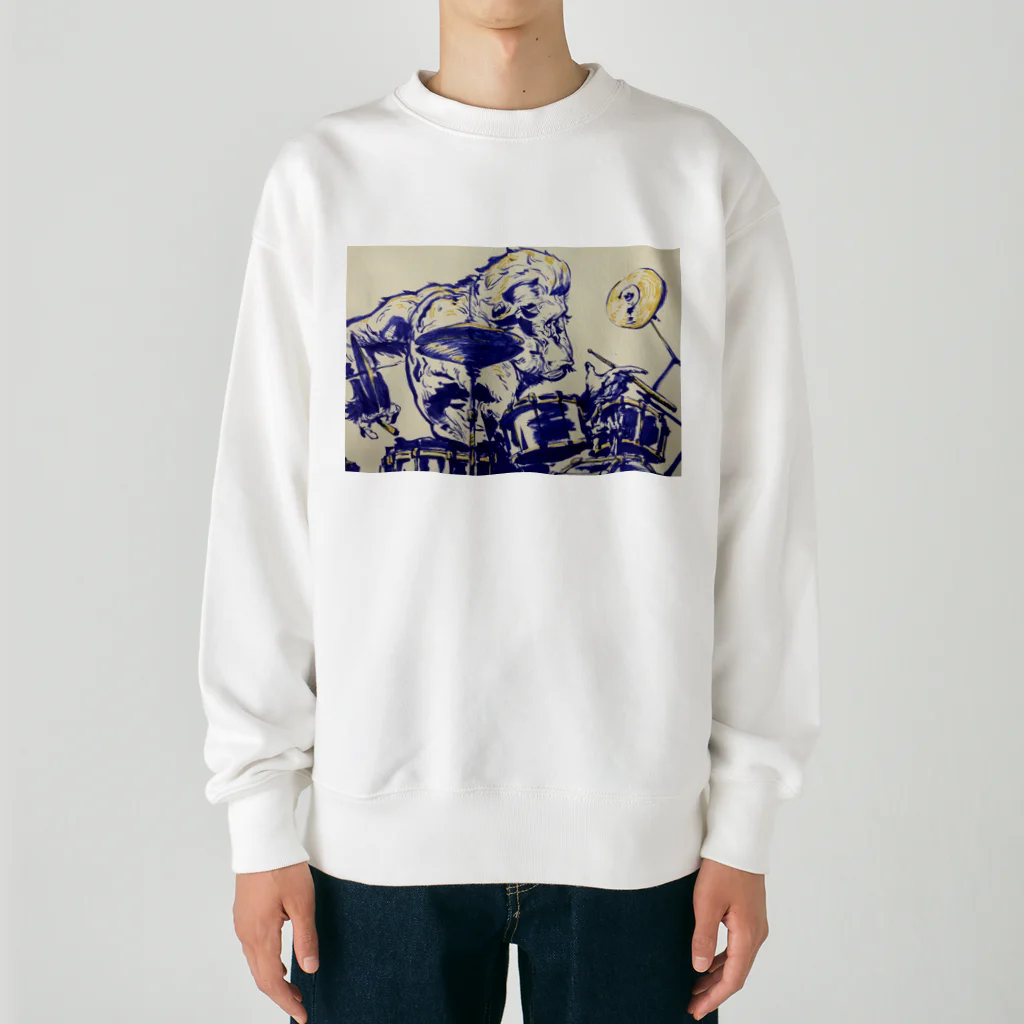 KyeeeのWanaenaes Drummer the Orangutan Heavyweight Crew Neck Sweatshirt