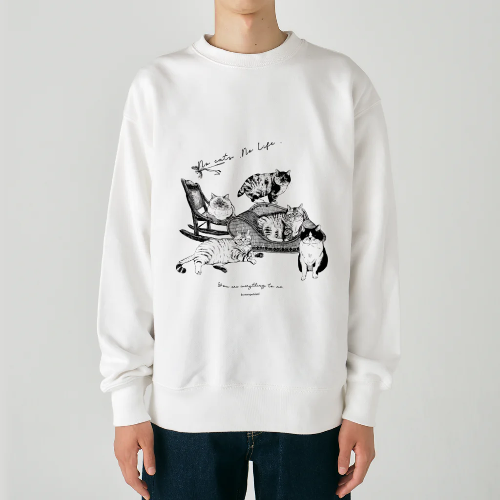 マルポレランドのNo cats No Life Heavyweight Crew Neck Sweatshirt