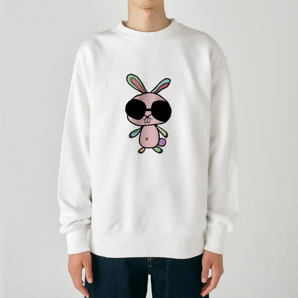 mon chou chouのカラフルうさぎのラビ丸君★ Heavyweight Crew Neck Sweatshirt