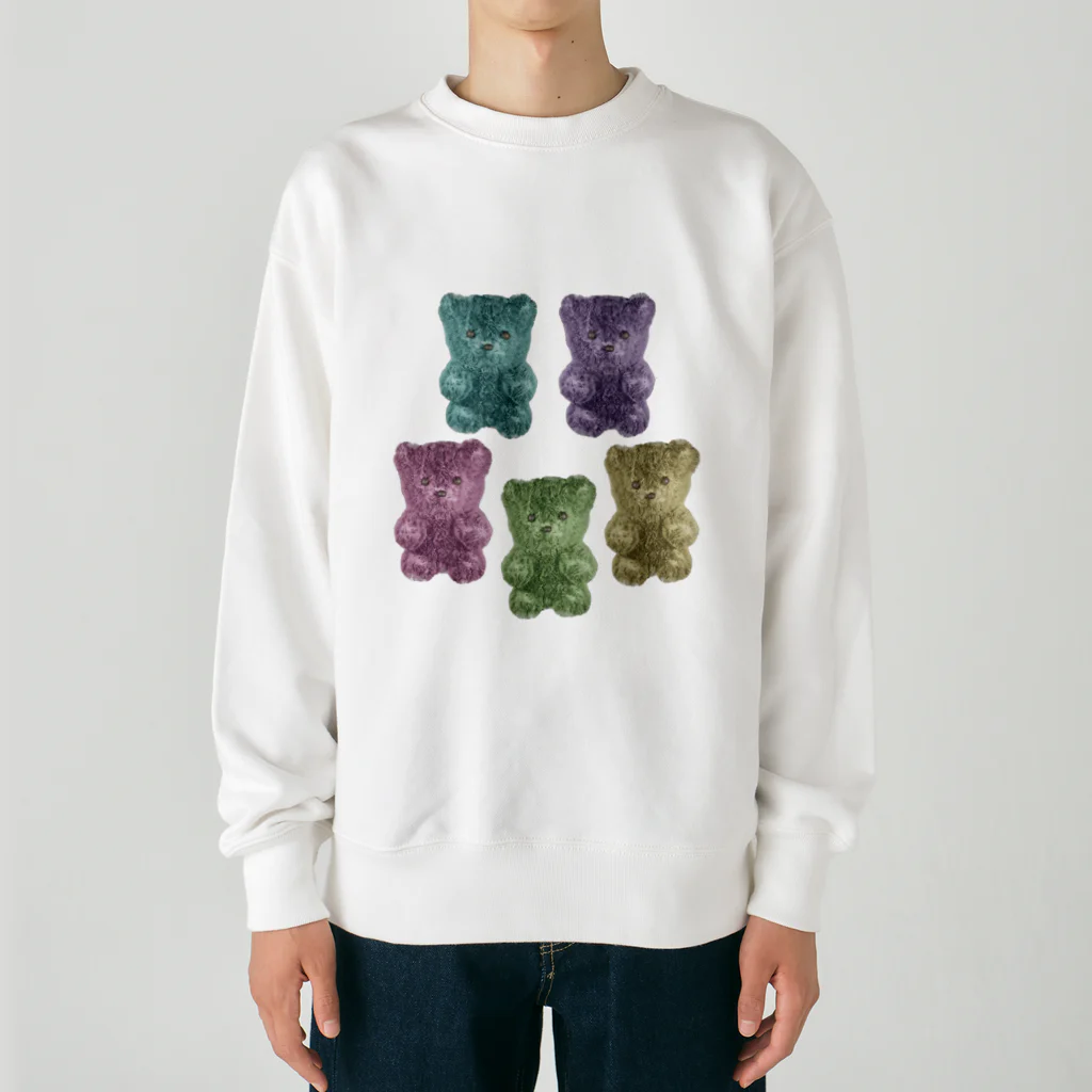 ふわふわすと〜くのくまちゃむれんじゃ〜 Heavyweight Crew Neck Sweatshirt