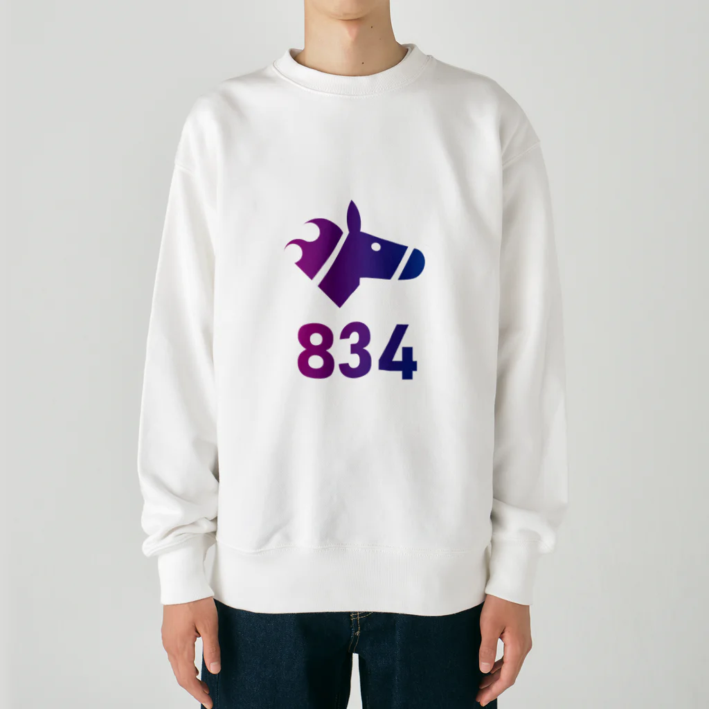 ばさし🐴 - Basashiの834ロゴ Heavyweight Crew Neck Sweatshirt