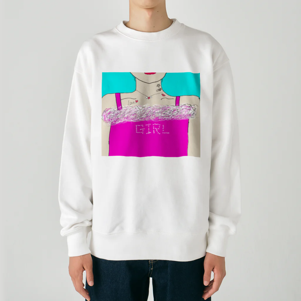 おすずやさんのお色気GIRL Heavyweight Crew Neck Sweatshirt