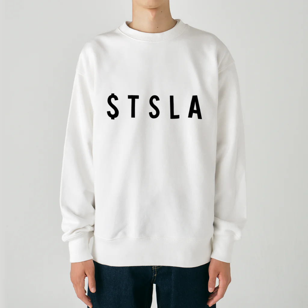 投資服専門店Reeveの$TSLAティッカーロゴTシャツandトレーナー Heavyweight Crew Neck Sweatshirt