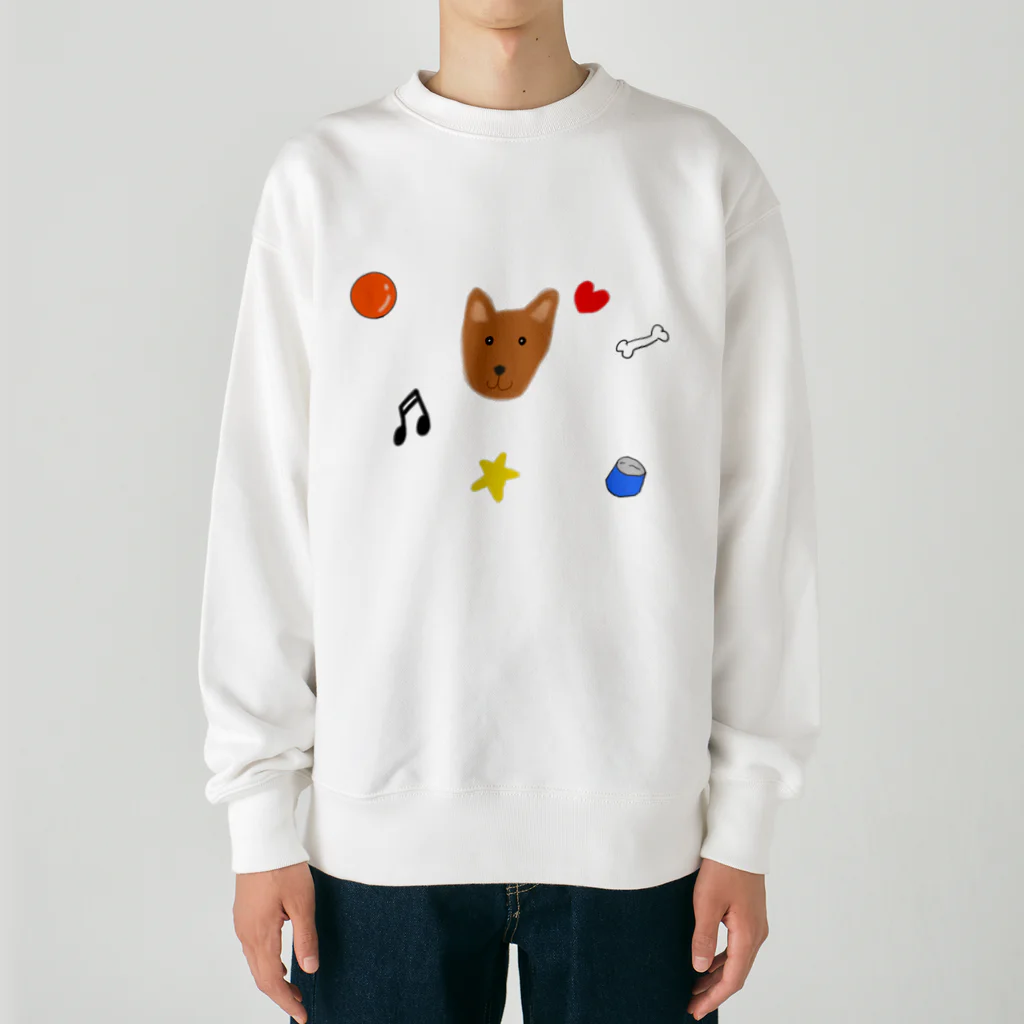 みけにゃんショップのHappy DOG LIFE♪ Heavyweight Crew Neck Sweatshirt