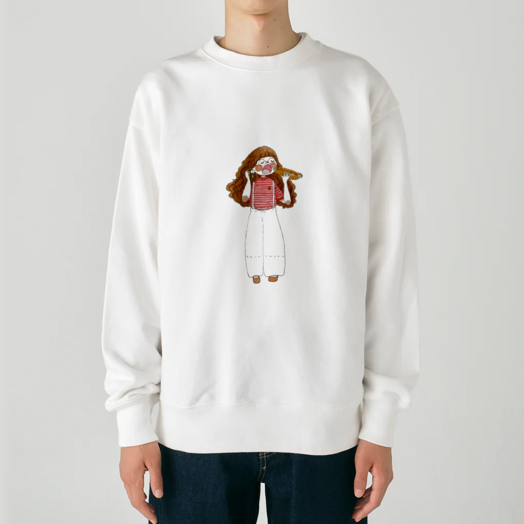 りこの部屋のI love hotdocks! Heavyweight Crew Neck Sweatshirt