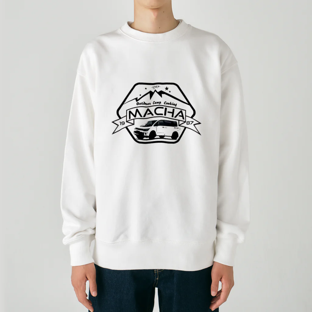 まちゃのキャンプ飯部のまちゃのキャンプ飯部ステッカーのアイテムです Heavyweight Crew Neck Sweatshirt