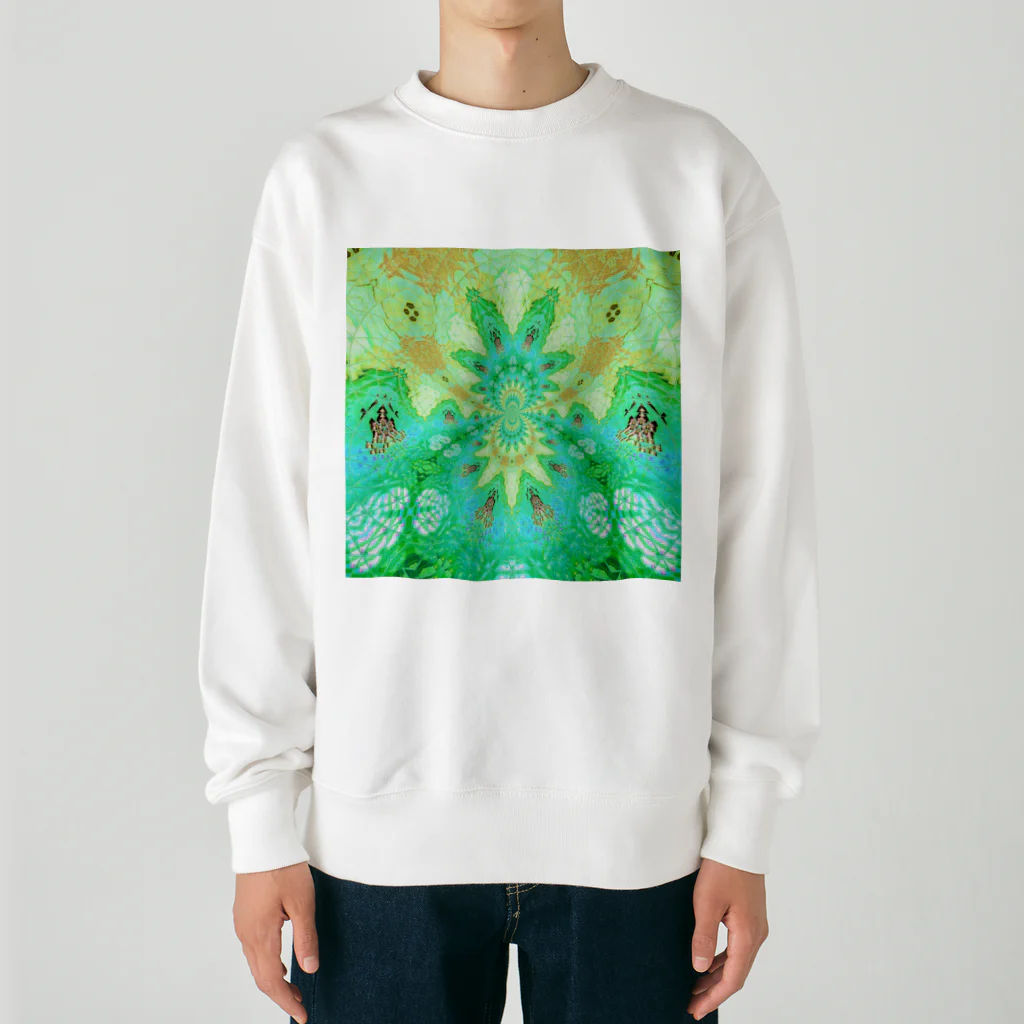 egg Artworks & the cocaine's pixのgrêên cr∆dê. Heavyweight Crew Neck Sweatshirt