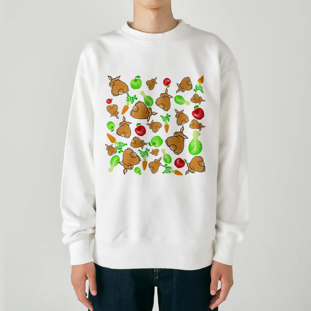 Lily bird（リリーバード）の野菜と果物とうさぎさん Heavyweight Crew Neck Sweatshirt