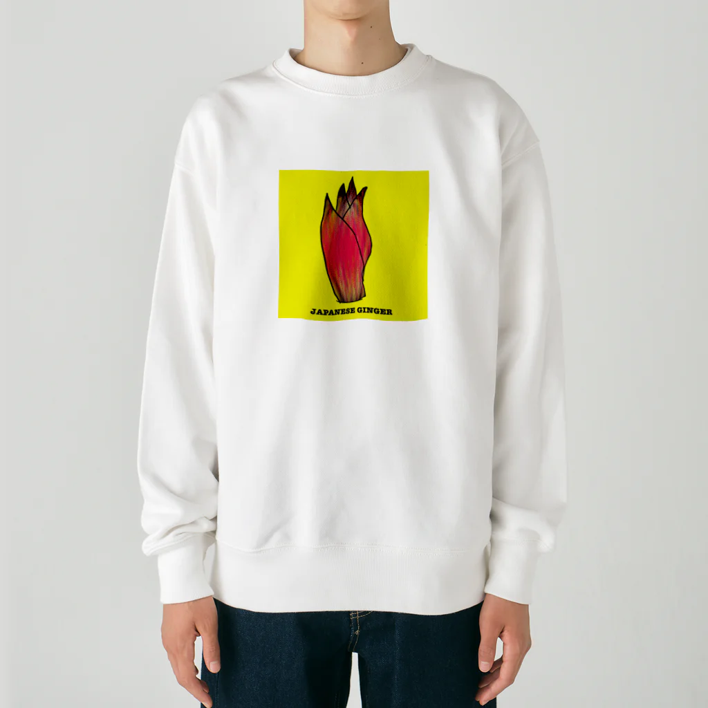 ミョウガのじゃぱにーずじんじゃー Heavyweight Crew Neck Sweatshirt