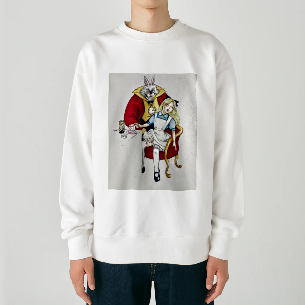 AKZの悪いうさぎと酩酊アリス Heavyweight Crew Neck Sweatshirt