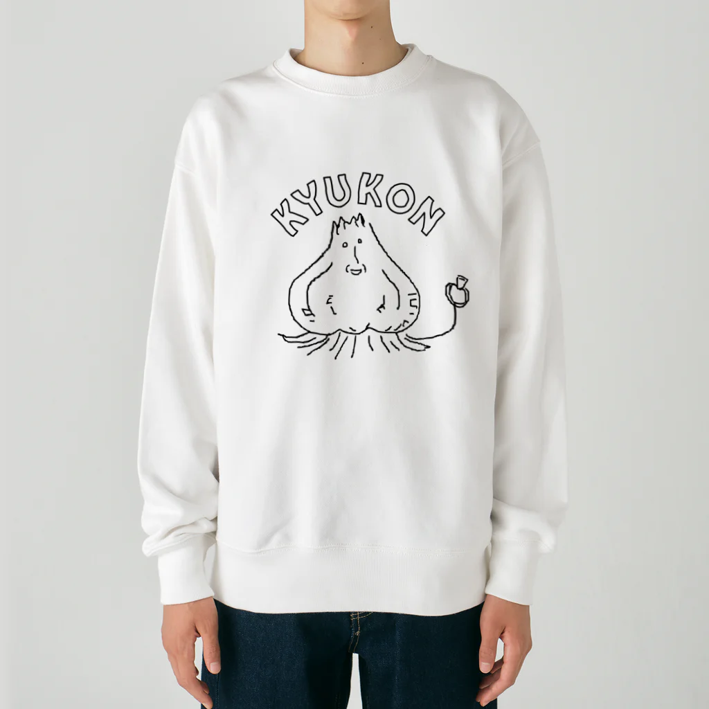 トシゾーのSUZURIのとこのキュウコン（アーチ文字） Heavyweight Crew Neck Sweatshirt