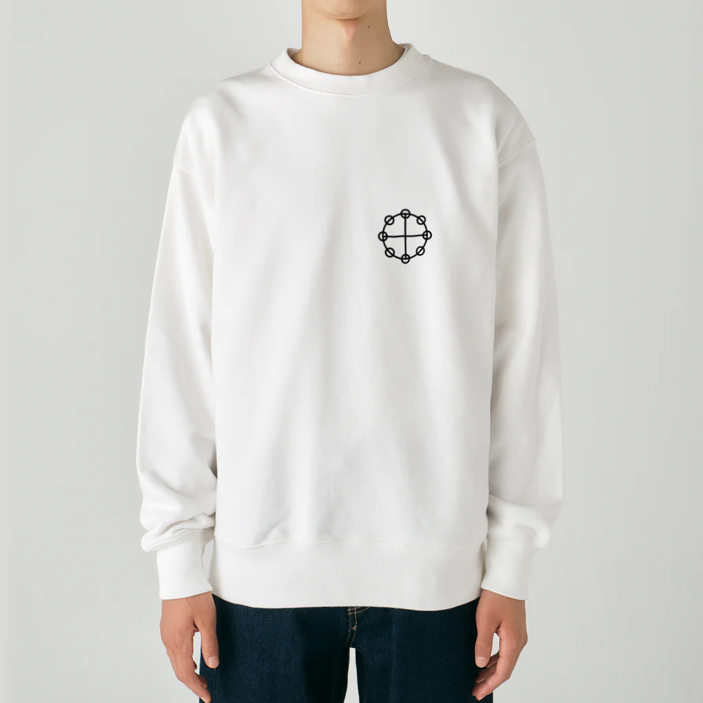 puikkoのカタカムナ　ヤタノカカミ（ワンポイント） Heavyweight Crew Neck Sweatshirt