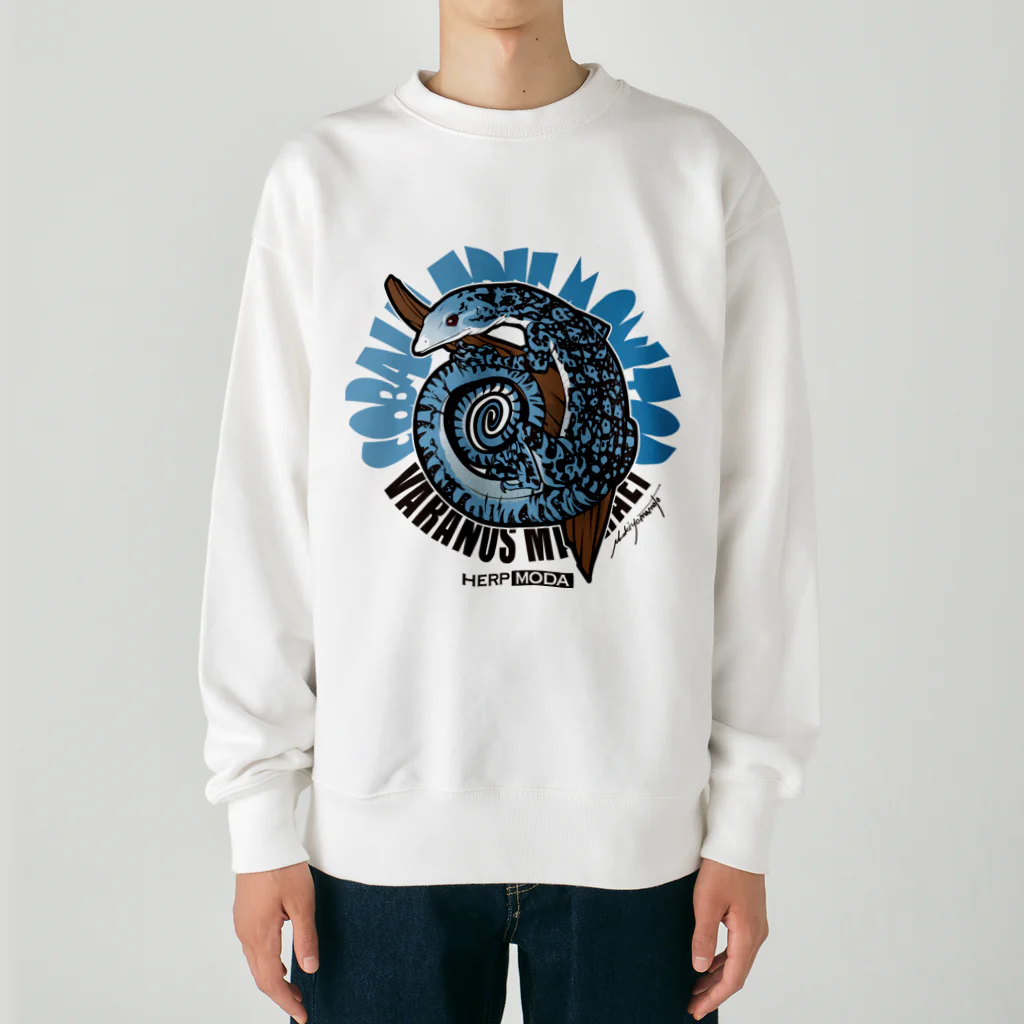 HERP MODA by ヤマモトナオキのコバルトツリーモニター Heavyweight Crew Neck Sweatshirt