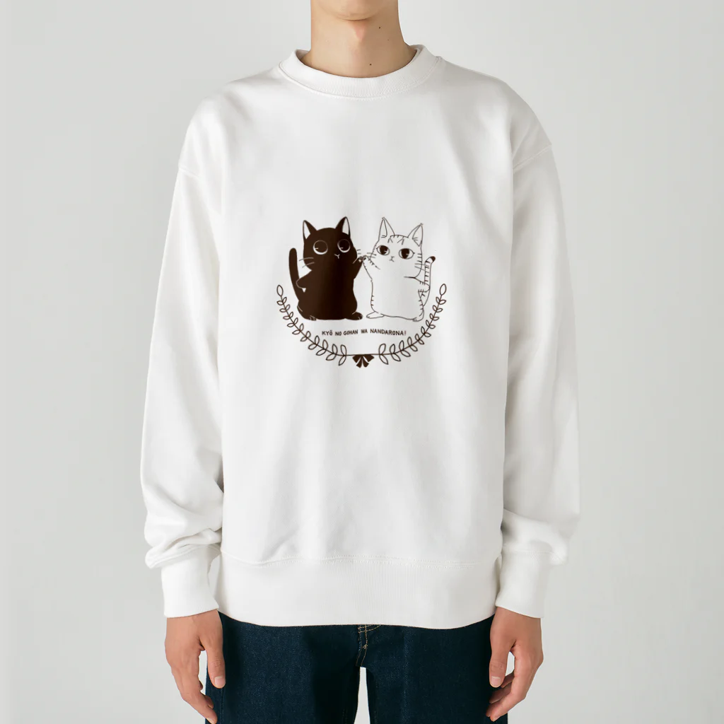 ji_coのクロネコとキジトラ Heavyweight Crew Neck Sweatshirt