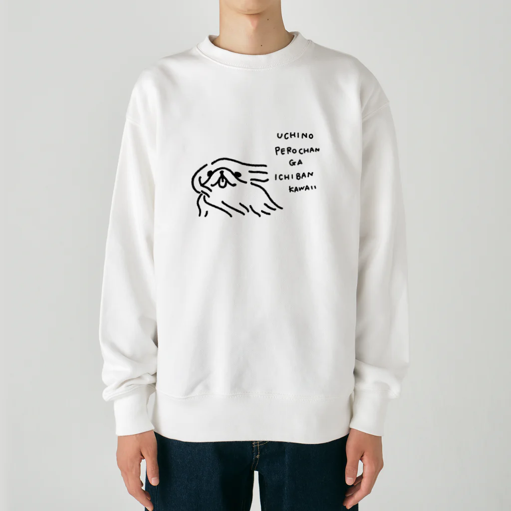 TOMOS-dogのかぜになびく犬 Heavyweight Crew Neck Sweatshirt