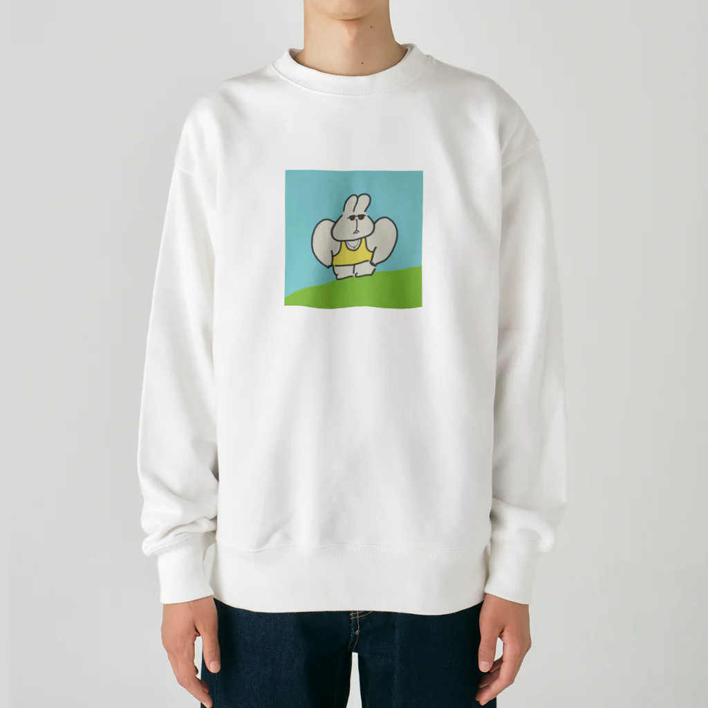 ひふみのいかり肩うさぎ（喜平ネックレス） Heavyweight Crew Neck Sweatshirt