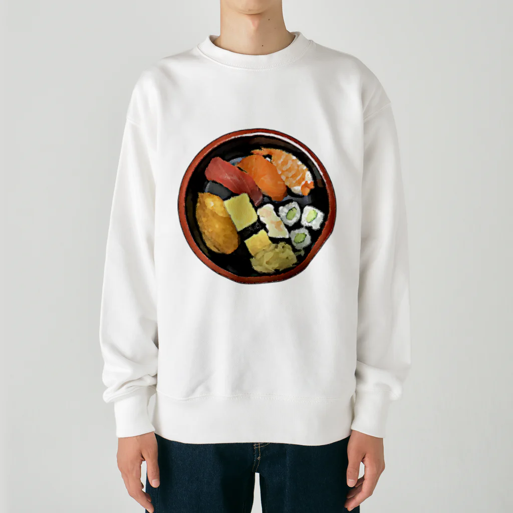 脂身通信Ｚのお寿司_握り寿司_盛り込み_230118 Heavyweight Crew Neck Sweatshirt