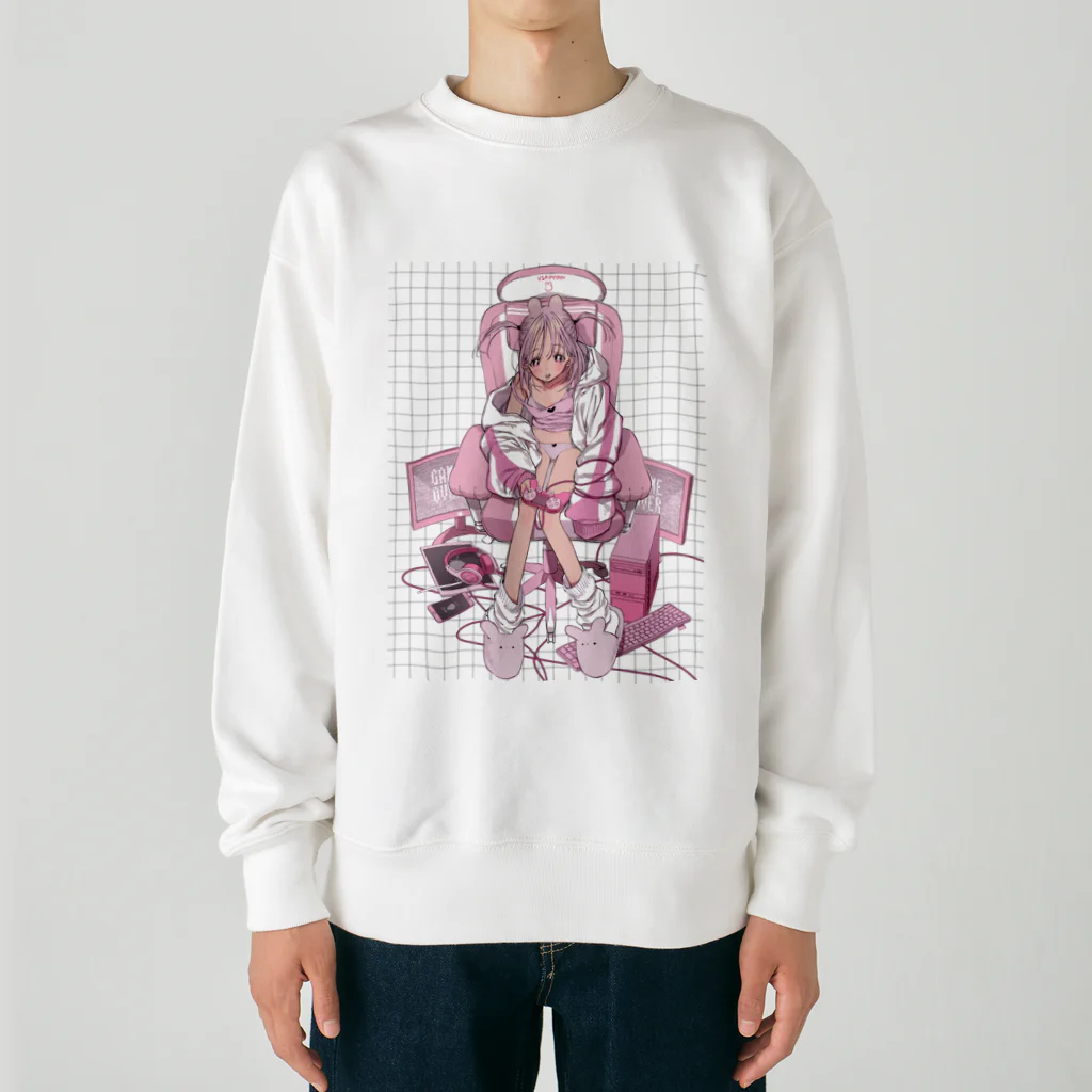 棉きのしのUSAPYONシリーズ Heavyweight Crew Neck Sweatshirt