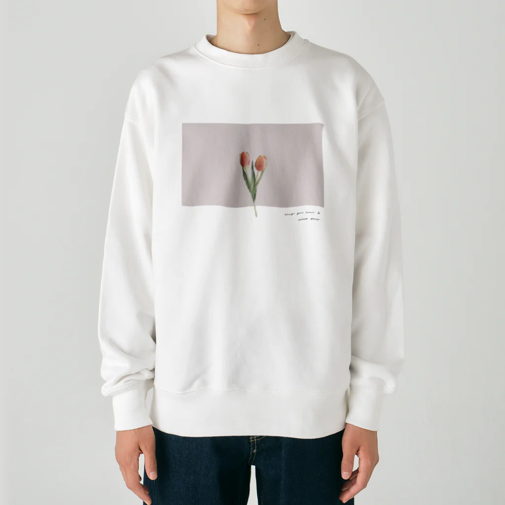 rilybiiのtwo peach tulip . Heavyweight Crew Neck Sweatshirt