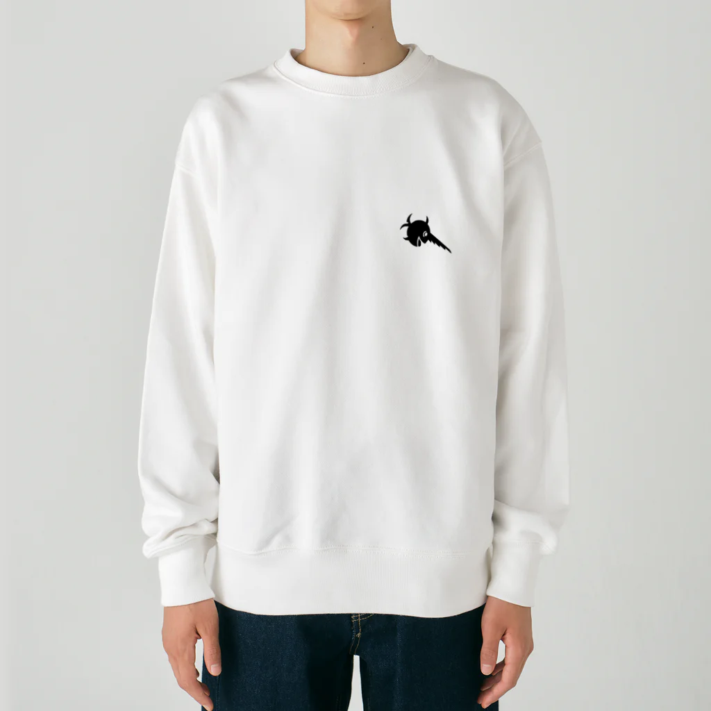 puikkoのUボート　笑うソードフィッシュ（右向き）（ワンポイント） Heavyweight Crew Neck Sweatshirt