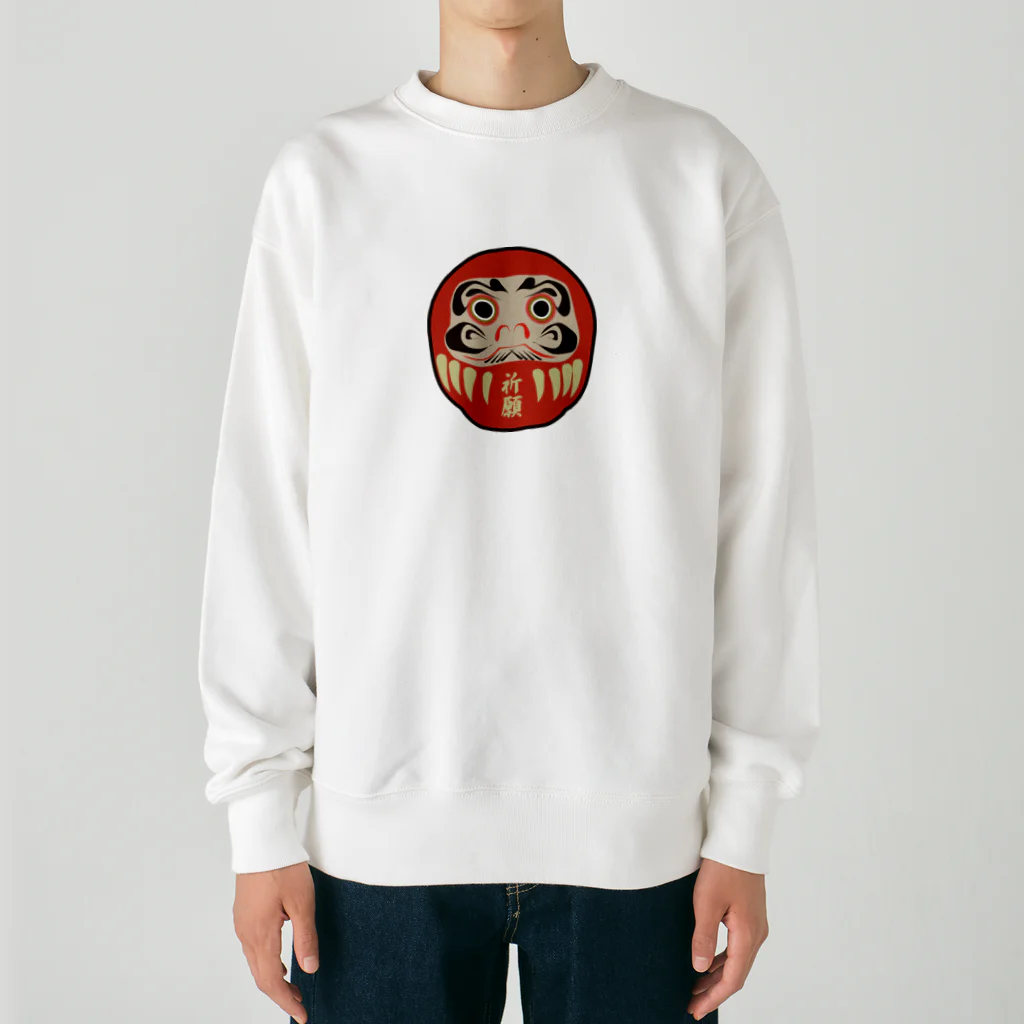 funny-boneの［赤］だるま 開運吉祥 達磨 Heavyweight Crew Neck Sweatshirt