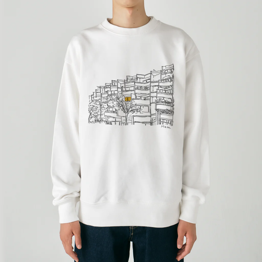 _Hem_のツボな建物_No.１ Heavyweight Crew Neck Sweatshirt